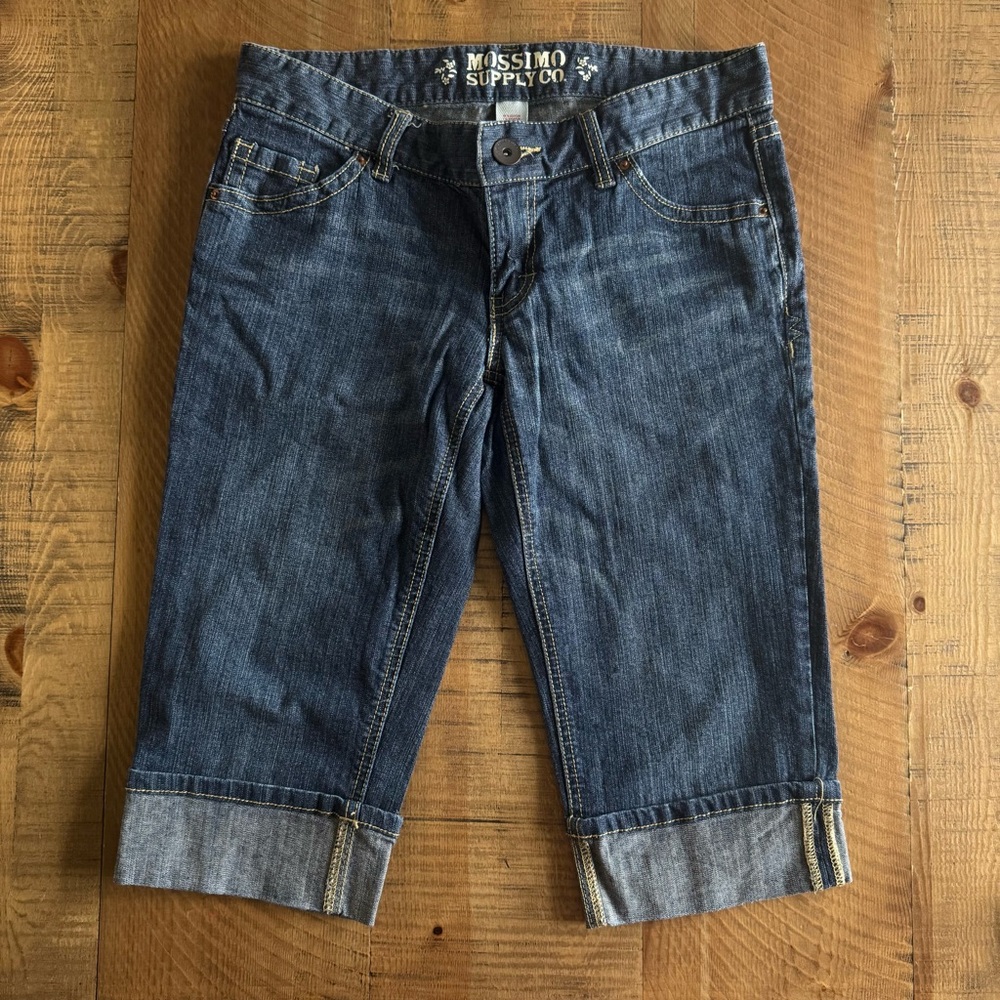 Cuffed Denim Bermuda Shorts – Size (6)